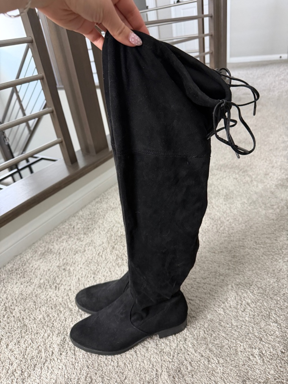 Circus by Sam Edelman Black Over-the-Knee Stretch Suede Boots